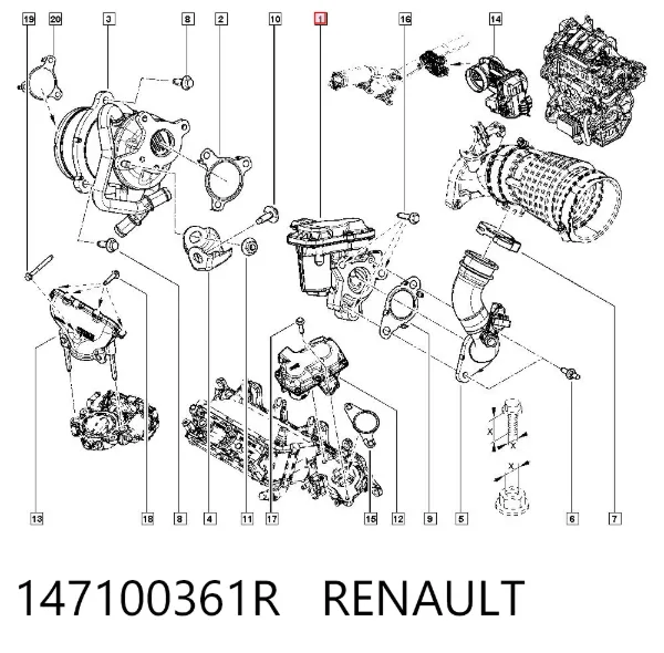 Válvula EGR de recirculação dos gases Nissan Qashqai II