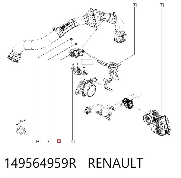 Válvula (atuador) de controlo de turbina 149564959R Renault (RVI)