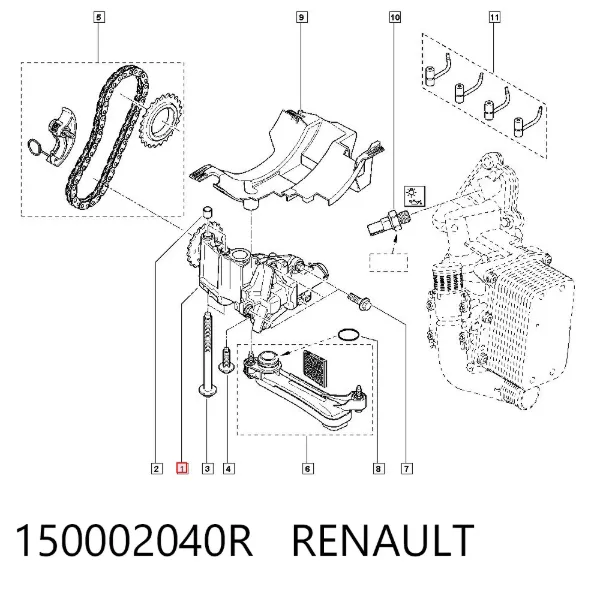 Bomba de óleo 150002040R Renault (RVI)