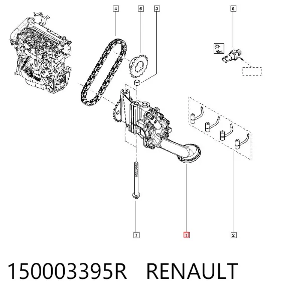 Bomba de óleo 150003395R Renault (RVI)