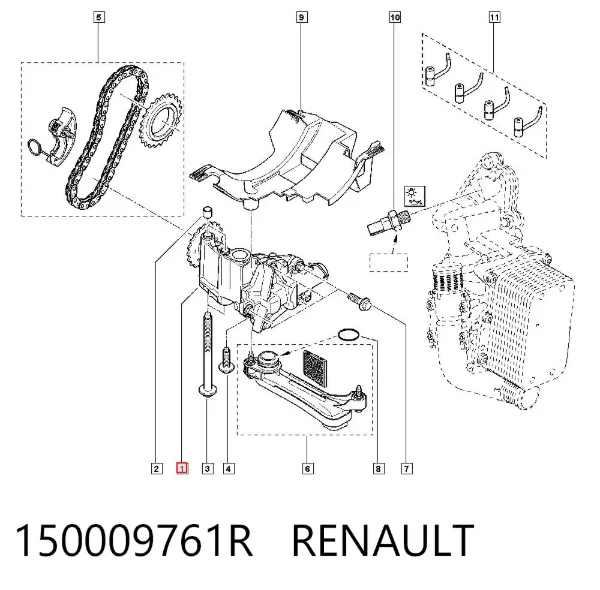 Bomba de óleo 150009761R Renault (RVI)