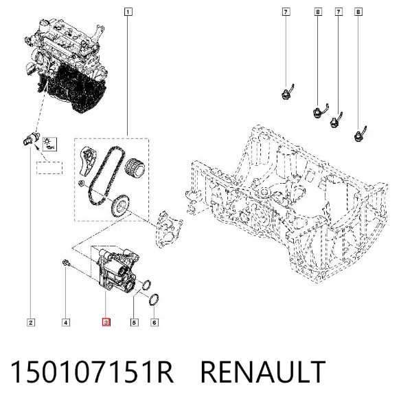 Bomba de óleo 150107151R Renault (RVI)