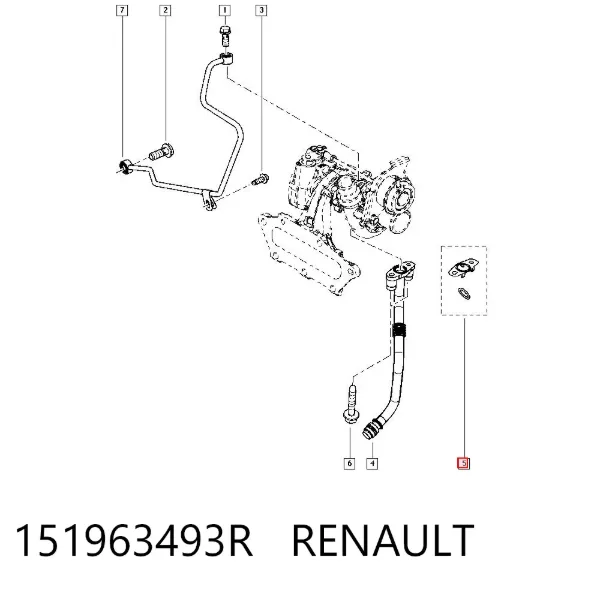 Vedante de turbina, kit de montagem 151963493R Renault (RVI)
