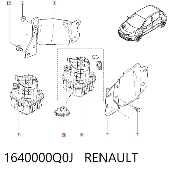 Sensor do nível da água de filtro de combustível 1640000Q0J Renault (RVI)