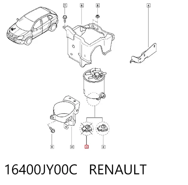 Filtro de combustível 16400JY00C Renault (RVI)