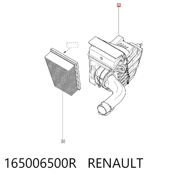 Caixa de filtro de ar 165006500R Renault (RVI)