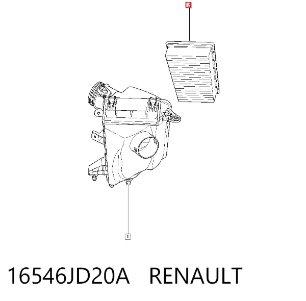 Filtro de ar 16546JD20A Renault (RVI)