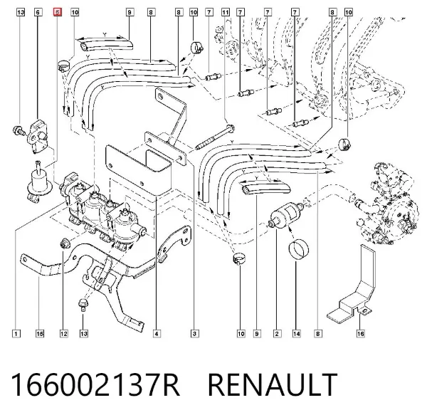 Injetor de injeção de combustível 166002137R Renault (RVI)