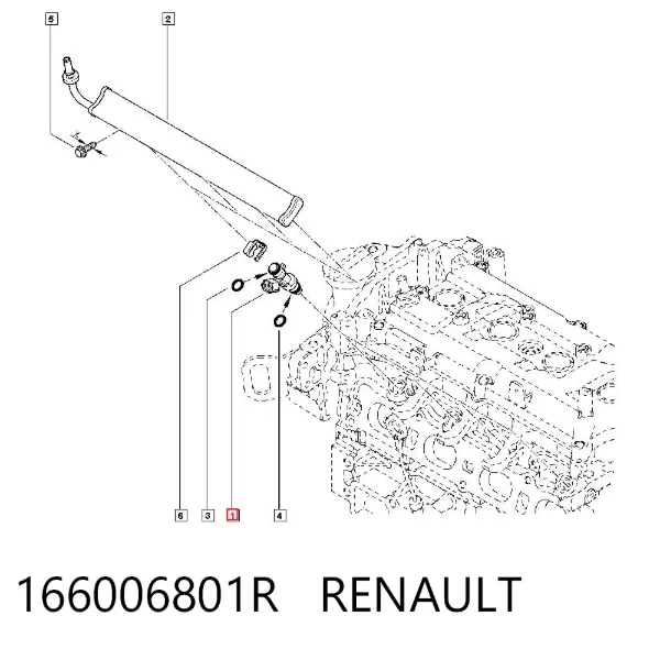 Injetor de injeção de combustível 166006801R Renault (RVI)