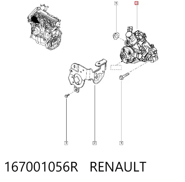 Bomba de combustível de pressão alta 167001056R Renault (RVI)