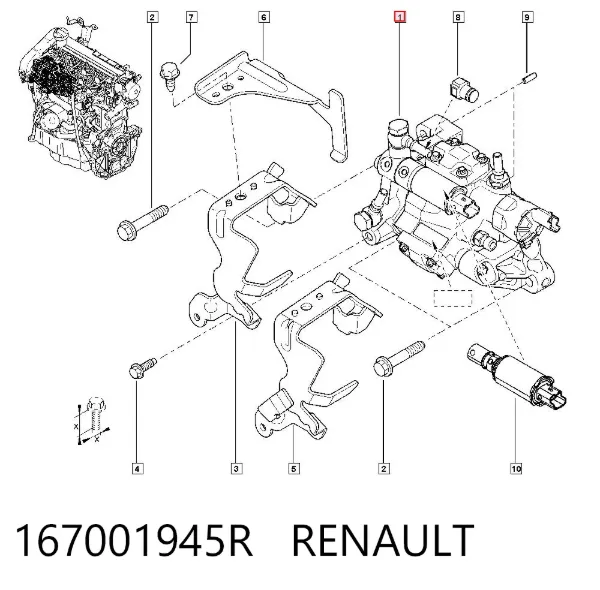 Bomba de combustível de pressão alta 167001945R Renault (RVI)
