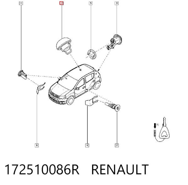 Tampa (tampão) do tanque de combustível 172510086R Renault (RVI)