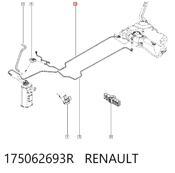 Distribuidor de combustível (rampa) 175062693R Renault (RVI)