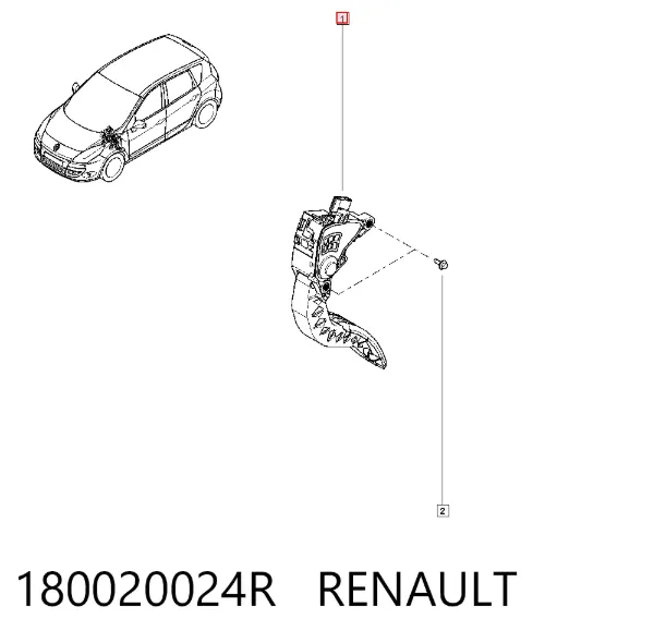Pedal de gás (de acelerador) 180020024R Renault (RVI)