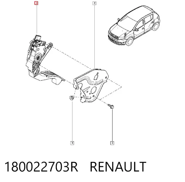 Pedal de gás (de acelerador) 180022703R Renault (RVI)