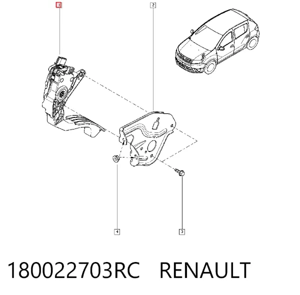 Pedal de gás (de acelerador) 180022703RC Renault (RVI)