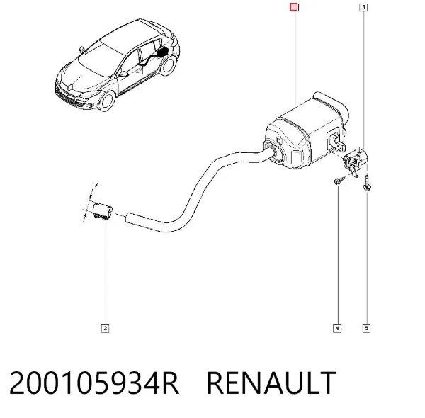 Silenciador, parte traseira Renault Fluence L3