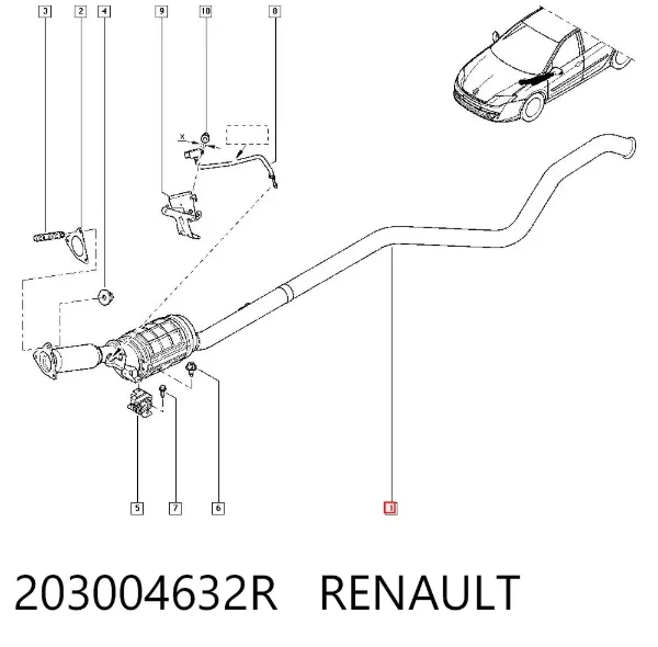 Filtro de partículas do sistema dos gases de escape 203004632R Renault (RVI)