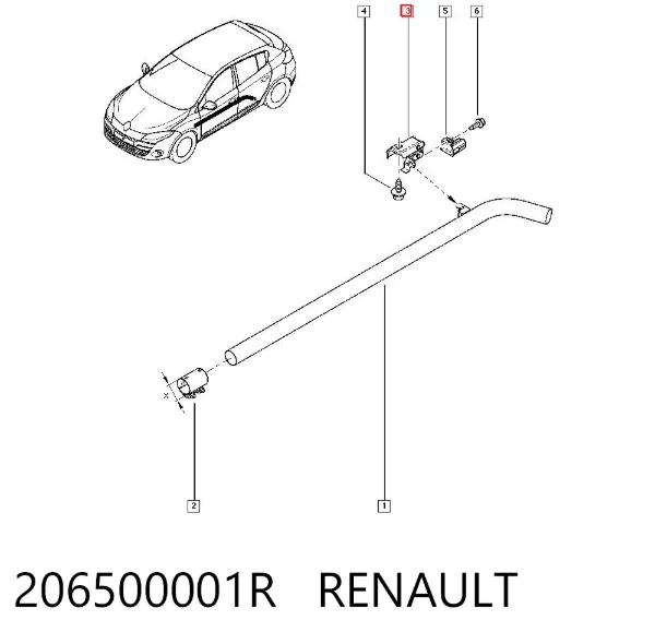 Consola de coxim traseiro do silenciador 206500001R Renault (RVI)