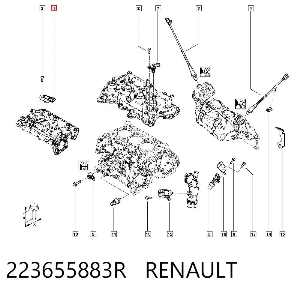 Sensor de pressão EGR 223655883R Renault (RVI)