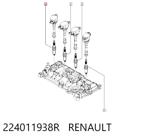 Vela de ignição 224011938R Renault (RVI)