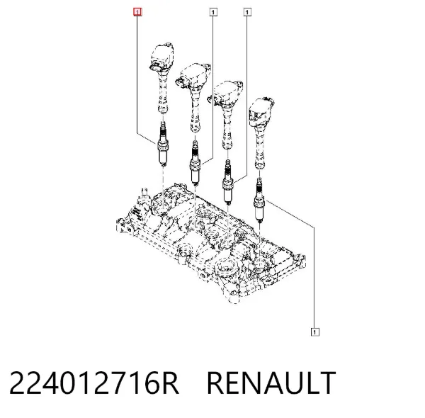 Vela de ignição 224012716R Renault (RVI)