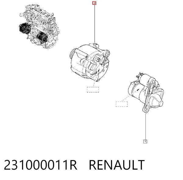 Gerador 231000011R Renault (RVI)