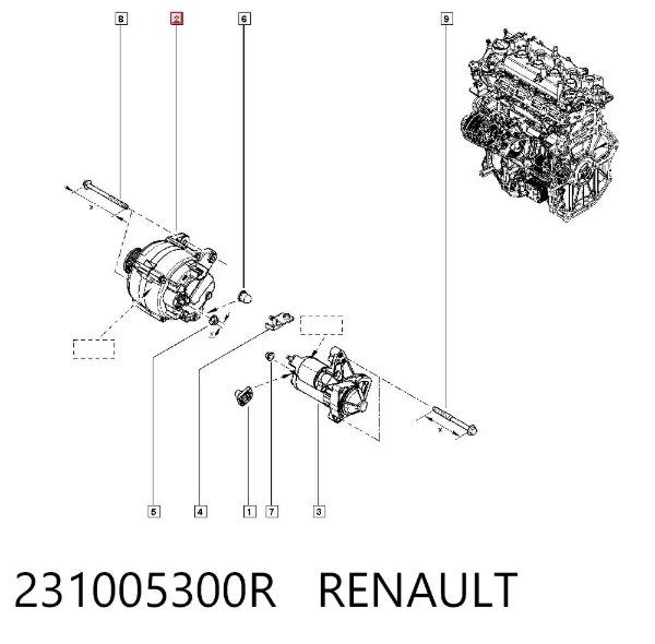 Gerador 231005300R Renault (RVI)
