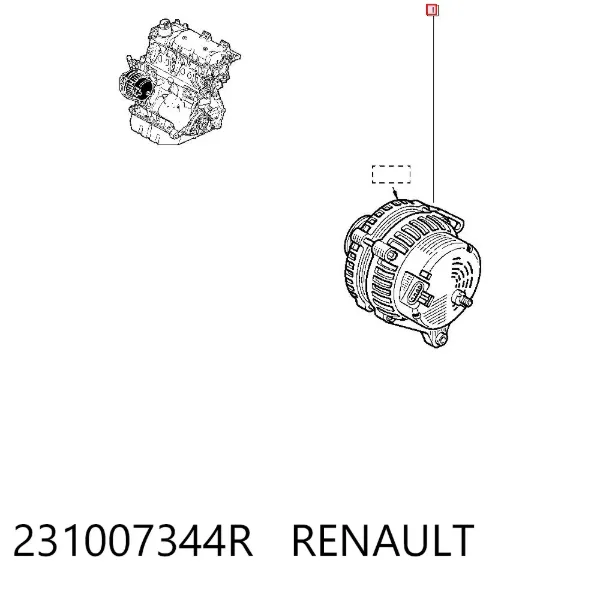 Gerador 231007344R Renault (RVI)