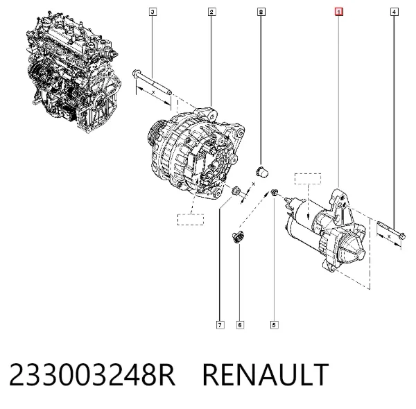 Motor de arranco 233003248R Renault (RVI)