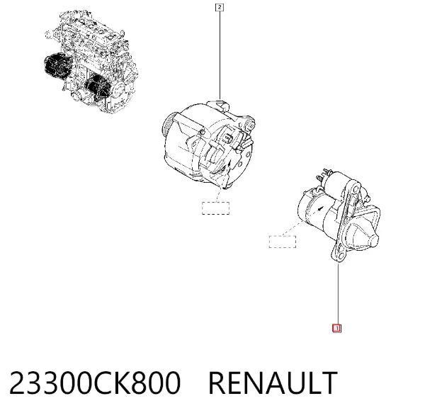 Motor de arranco 23300CK800 Renault (RVI)