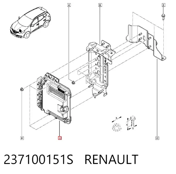 Módulo de direção (Centralina eletrônica) de motor 237100151S Renault (RVI)
