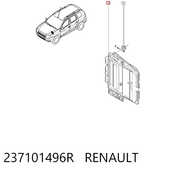 Módulo de direção (Centralina eletrônica) de motor 237101496R Renault (RVI)
