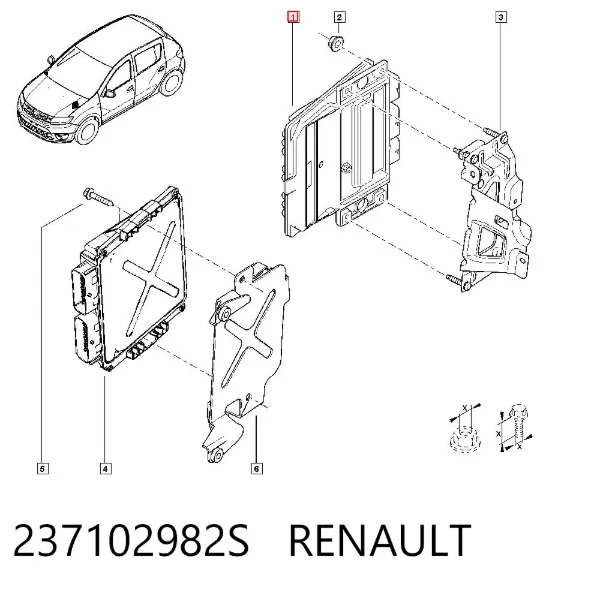 Módulo de direção (Centralina eletrônica) de motor 237102982S Renault (RVI)