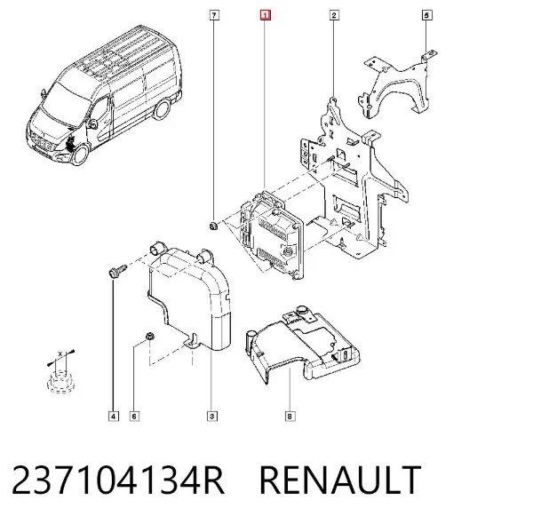 Módulo de direção (Centralina eletrônica) de motor 237104134R Renault (RVI)