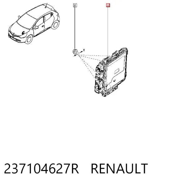 Módulo de direção (Centralina eletrônica) de motor 237104627R Renault (RVI)