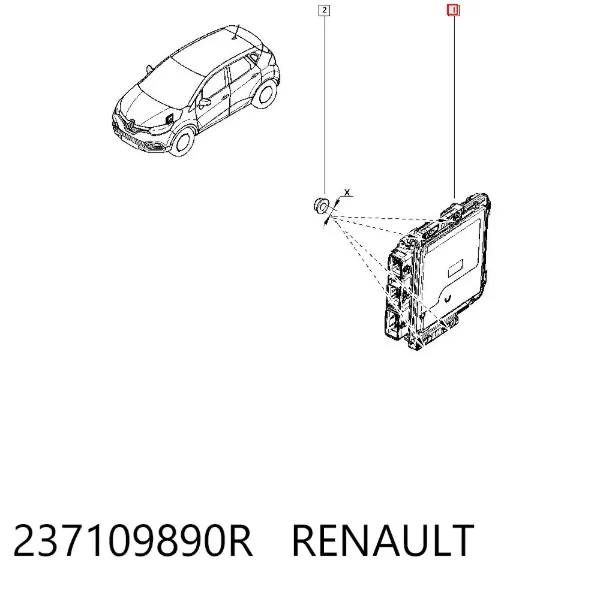 Módulo de direção (Centralina eletrônica) de motor 237109890R Renault (RVI)