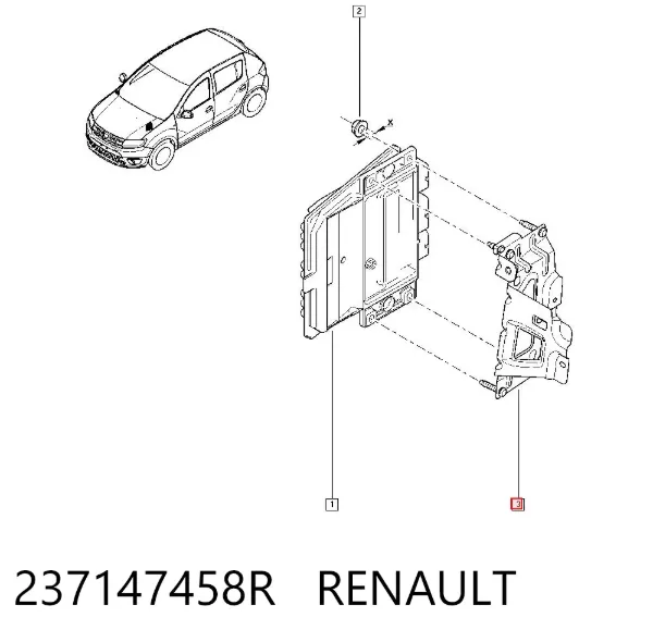Módulo de direção (Centralina eletrônica) de motor 237147458R Renault (RVI)