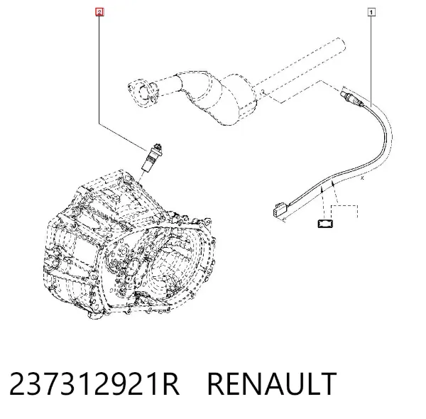 Sensor de posição (de revoluções) de cambota 237312921R Renault (RVI)