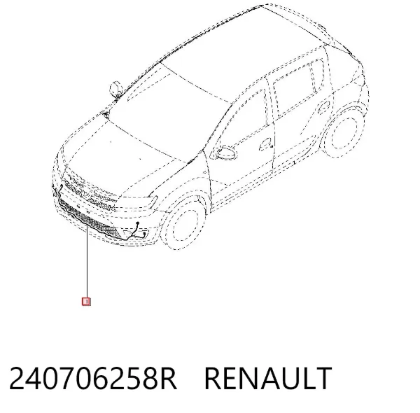 Instalação elétrica das luzes de nevoeiro dianteiras 240706258R Renault (RVI)