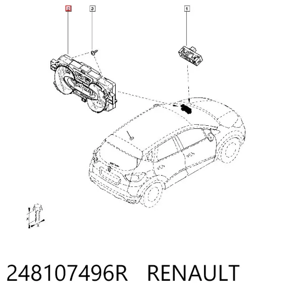 Painel de instrumentos (quadro de instrumentos) 248107496R Renault (RVI)