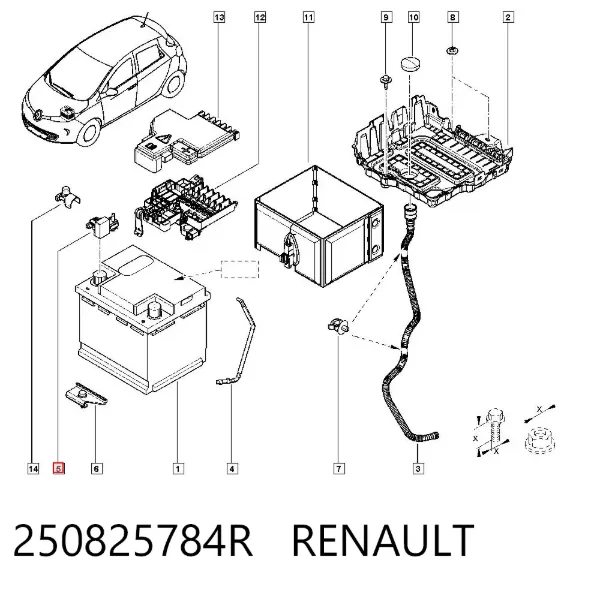 Relê de controlo de carga da PILHA 250825784R Renault (RVI)