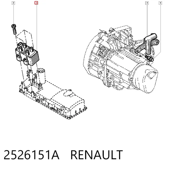 Bobina de ignição 2526151A Renault (RVI)