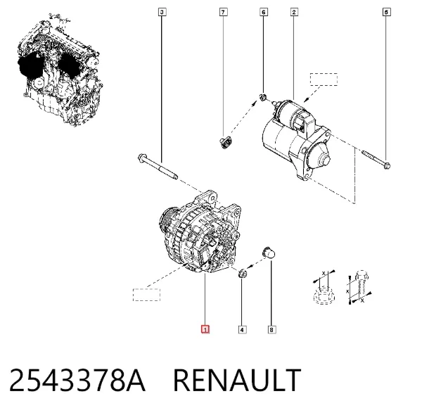 Gerador 2543378A Renault (RVI)