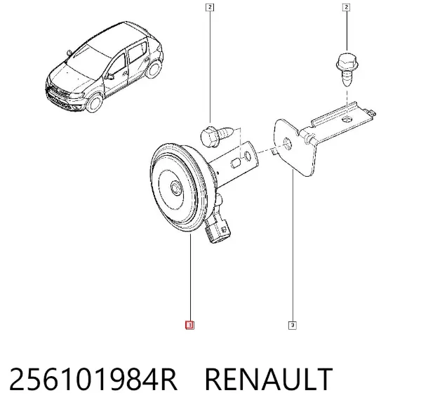 Sinal sonoro (cláxon) 256101984R Renault (RVI)