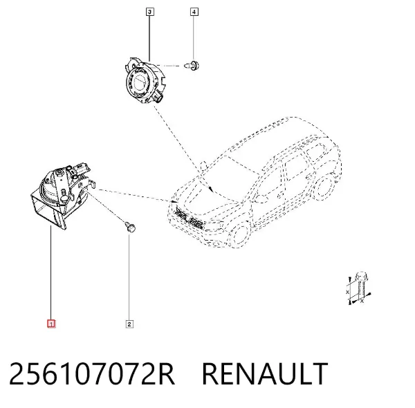 Sinal sonoro (cláxon) 256107072R Renault (RVI)