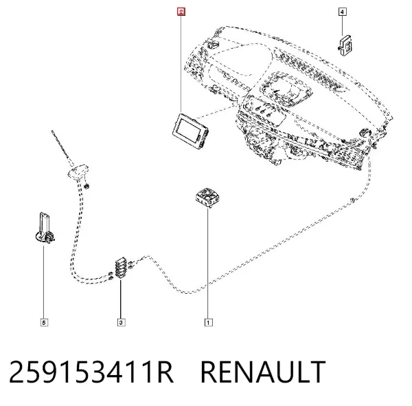Mostrador multifuncional 259153411R Renault (RVI)