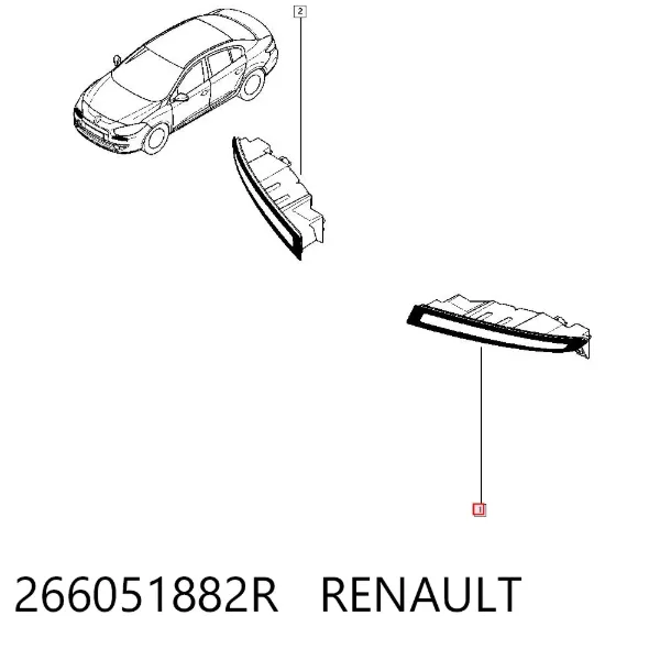 Luzes máximas esquerdas 266051882R Renault (RVI)