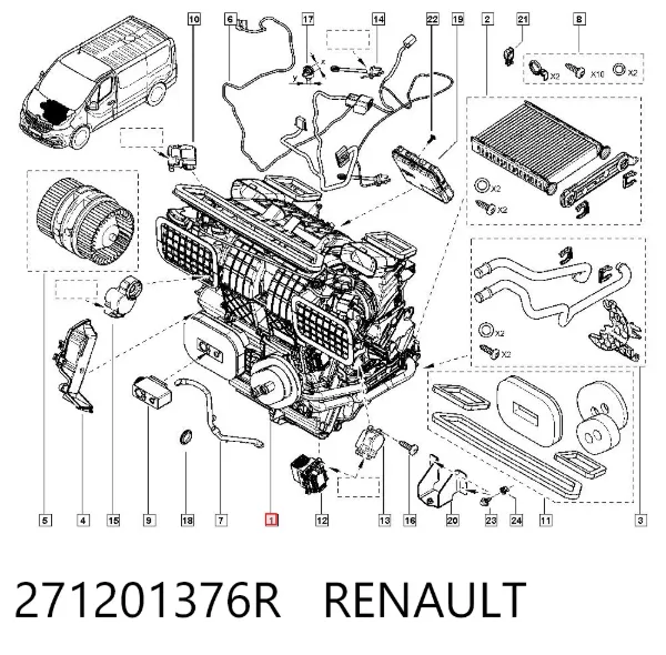 Caixa de forno montado 271201376R Renault (RVI)