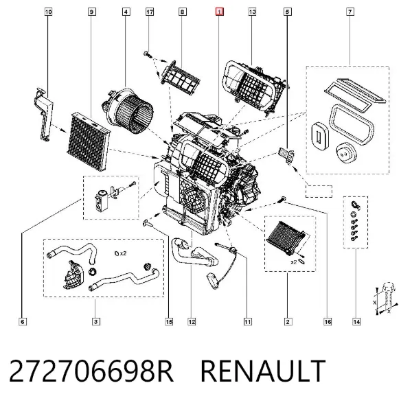 Caixa de forno montado 272706698R Renault (RVI)